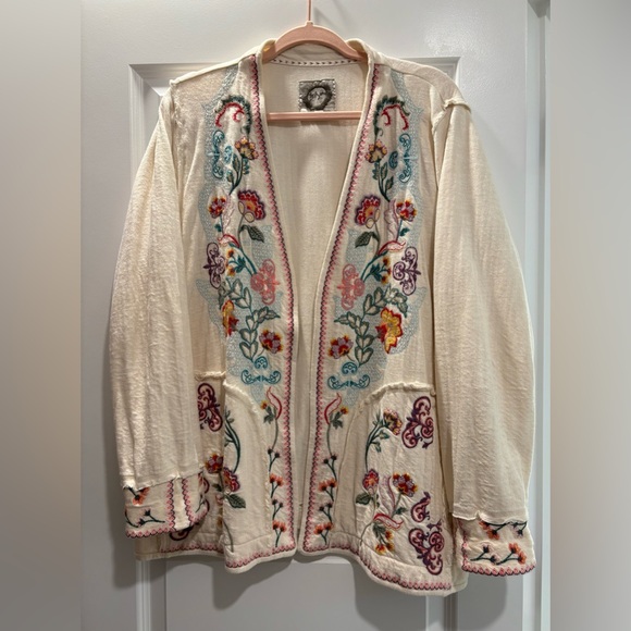 Johnny Was Sweaters - Johnny Was Biya Lola Cardigan Ecru